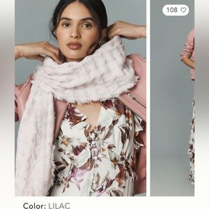NWT Anthropologie lilac baskets weave scarf/wrap